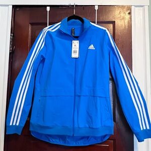 adidas Bright Blue Track Jacket with White Logo